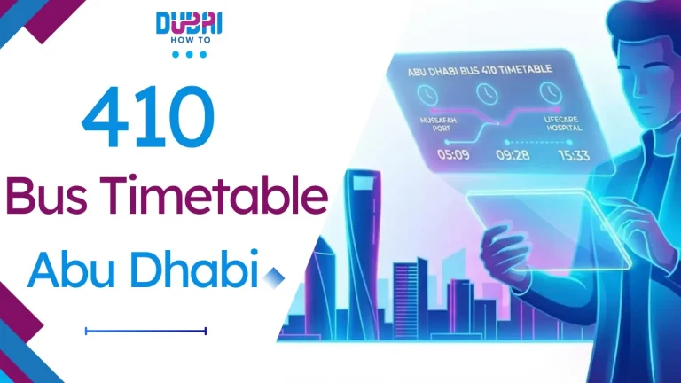 410 Bus Timetable Abu Dhabi