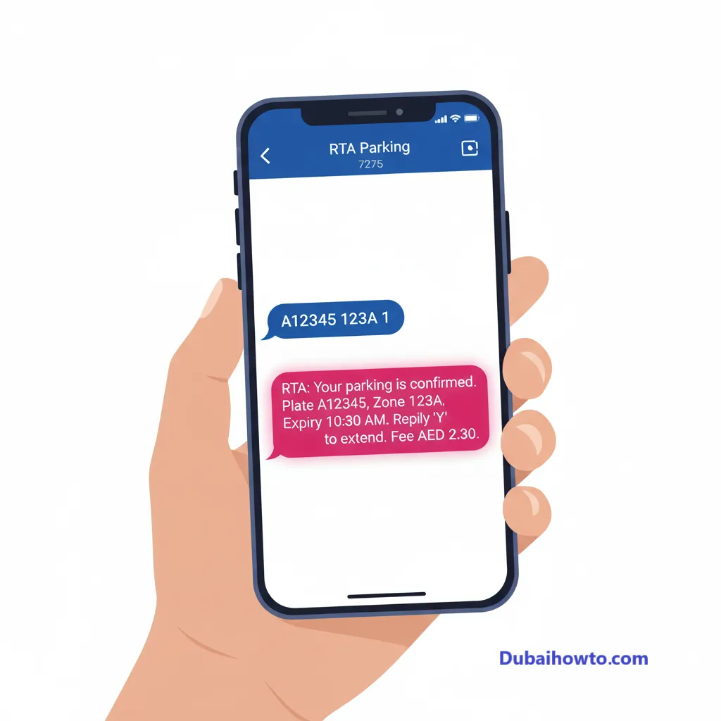Dubai RTA Parking SMS Format_1