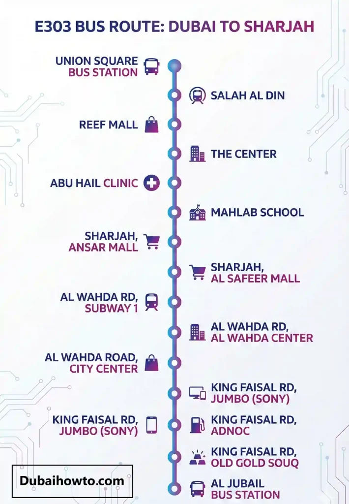 Union to Sharjah Bus Route Timings_3